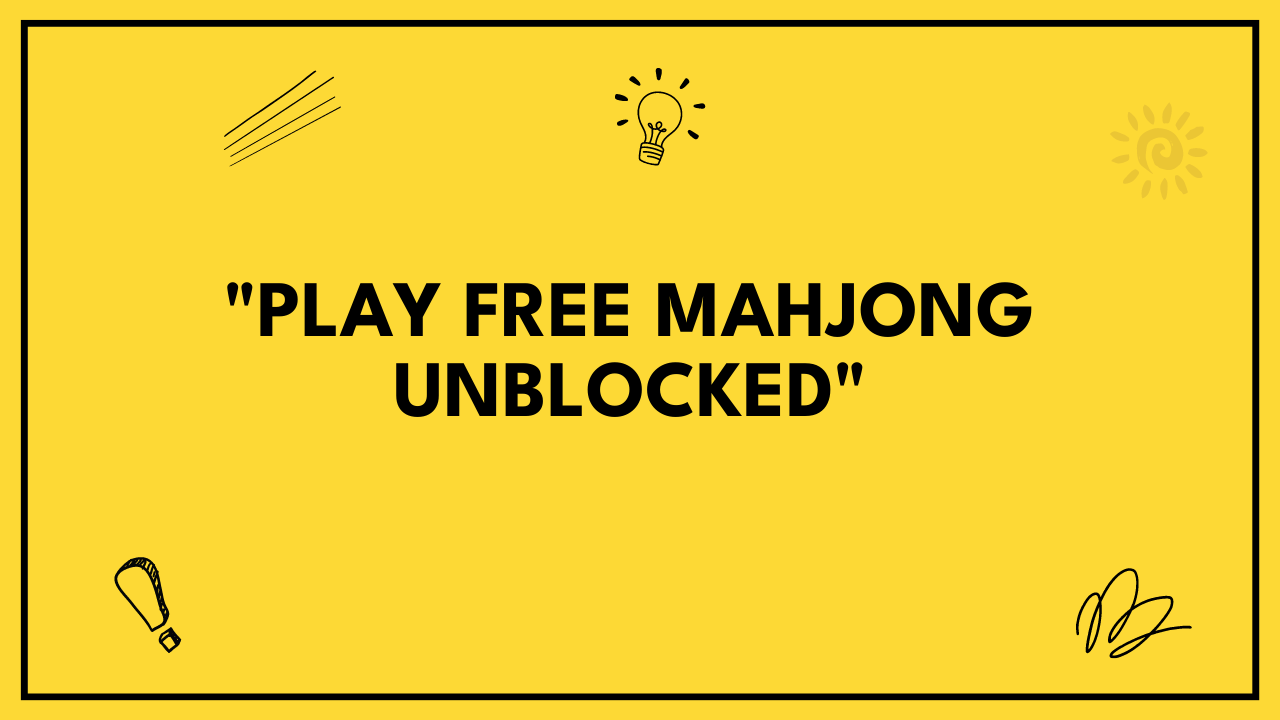 Free Mahjong Unblocked