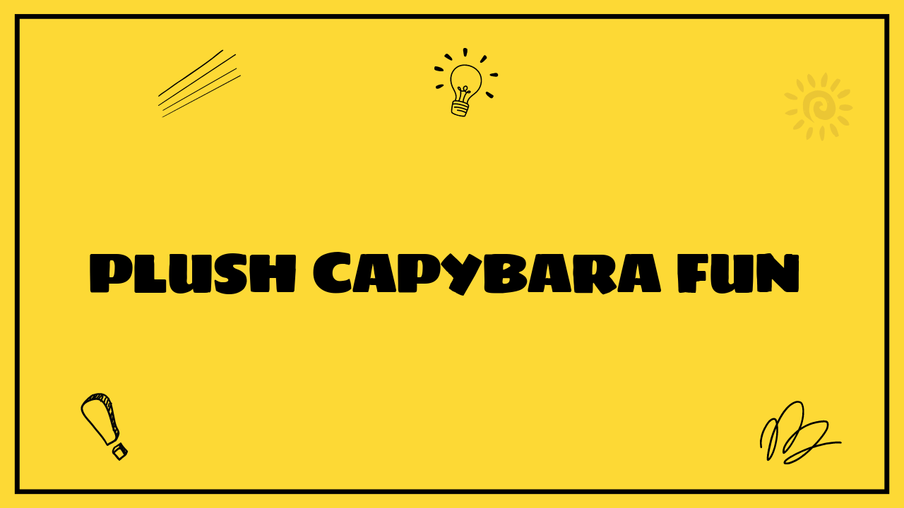 Plush Capybara Fun