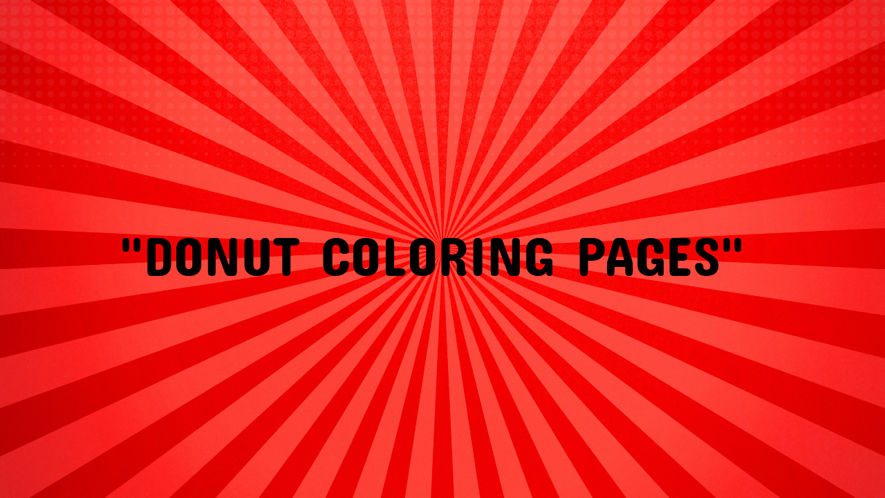donut coloring pages