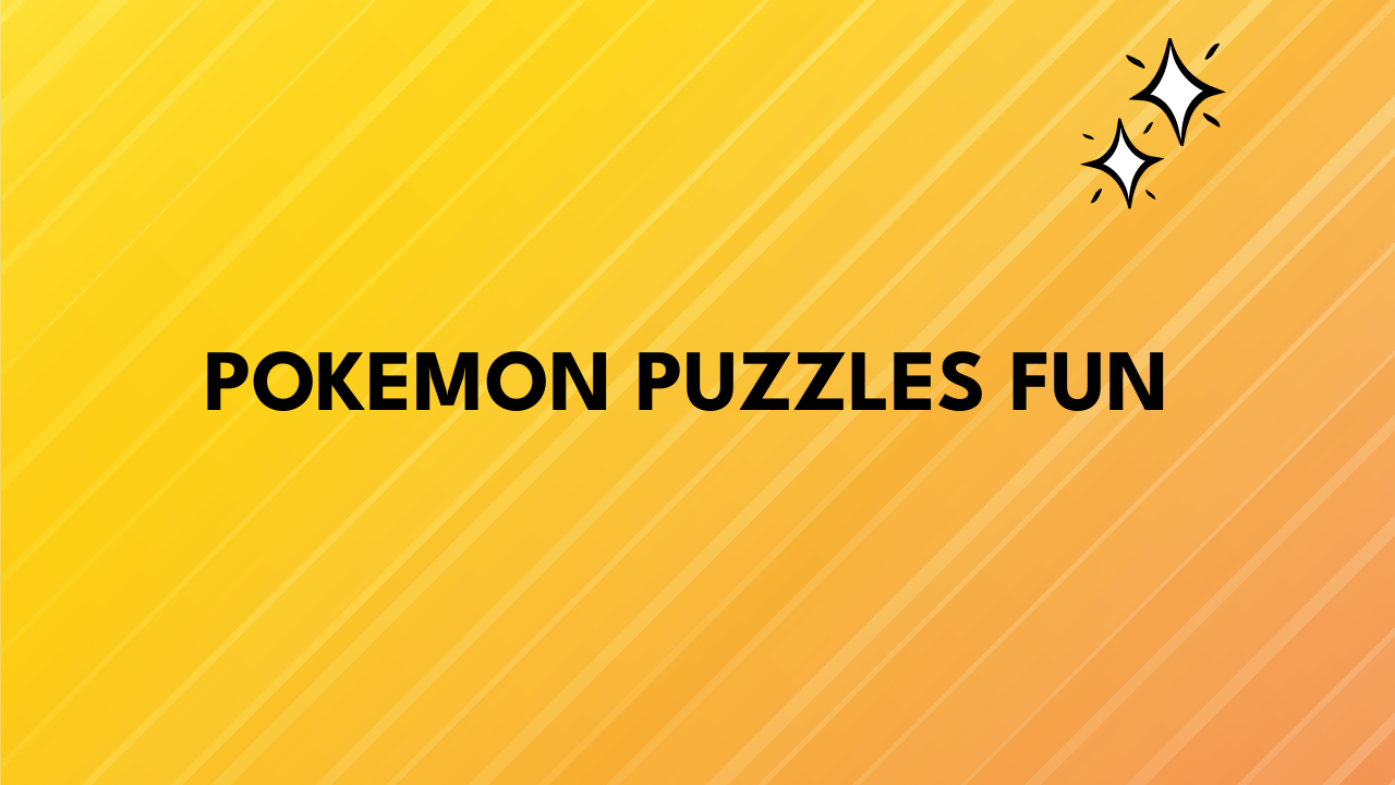 Pokemon Puzzles Fun