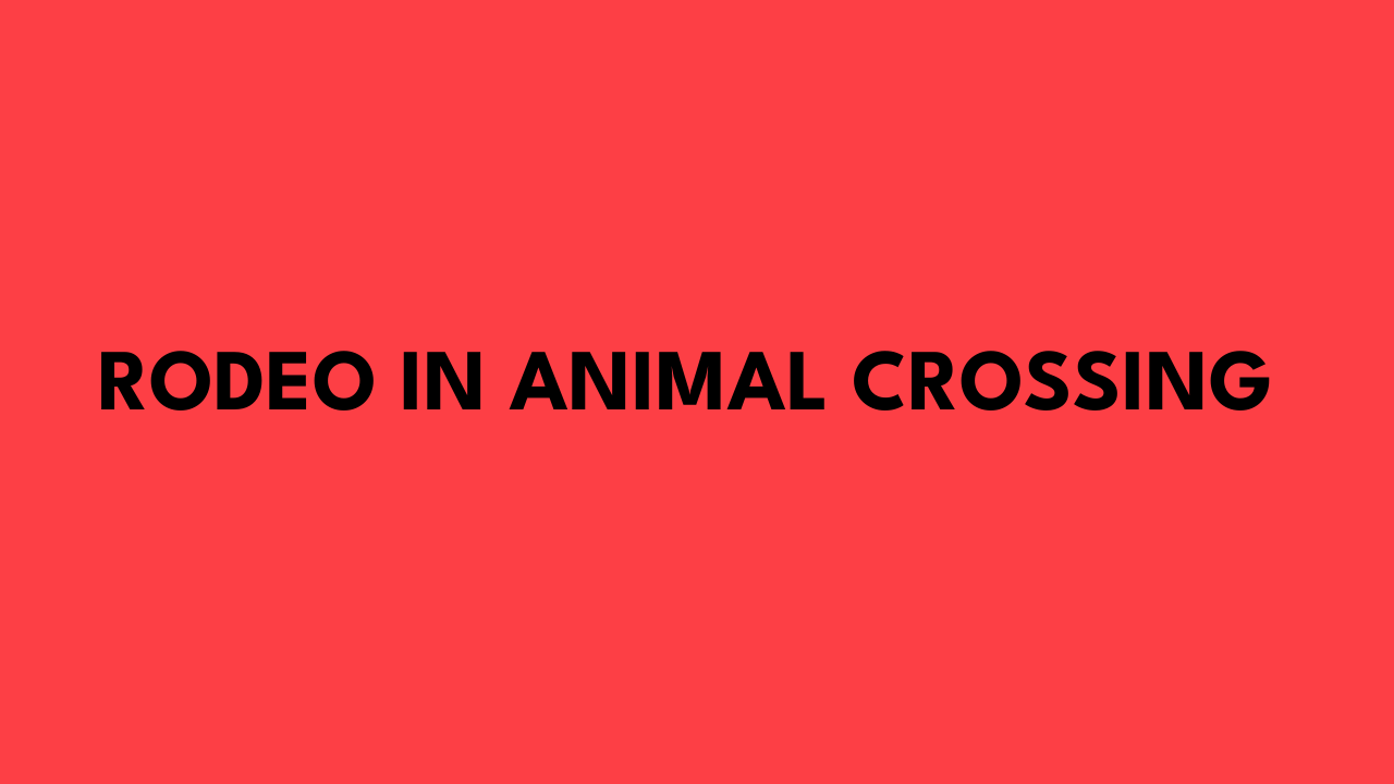 rodeo animal crossing