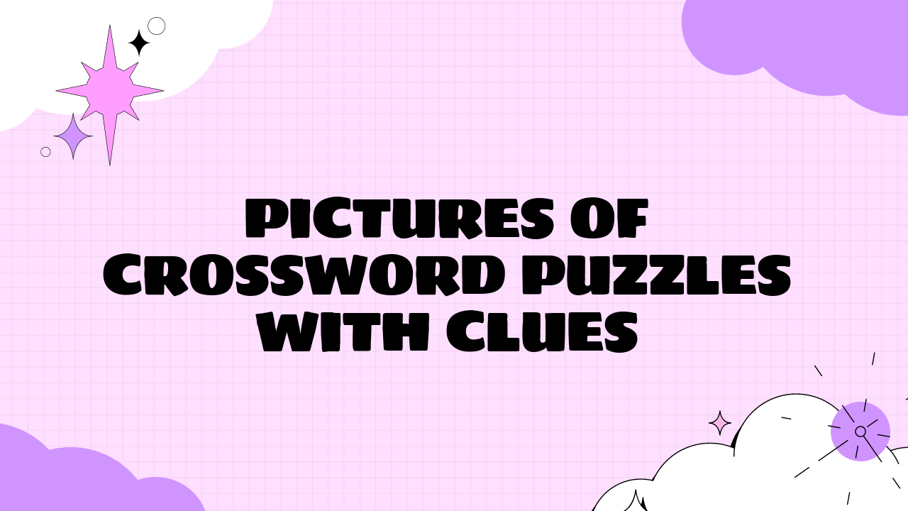 pictures of crossword puzzles with clues