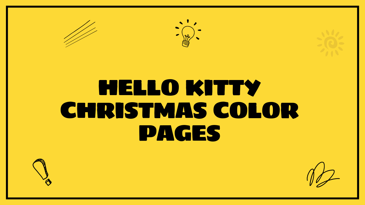 hello kitty christmas color pages