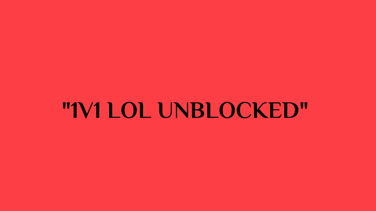 1v1 lol unblocked