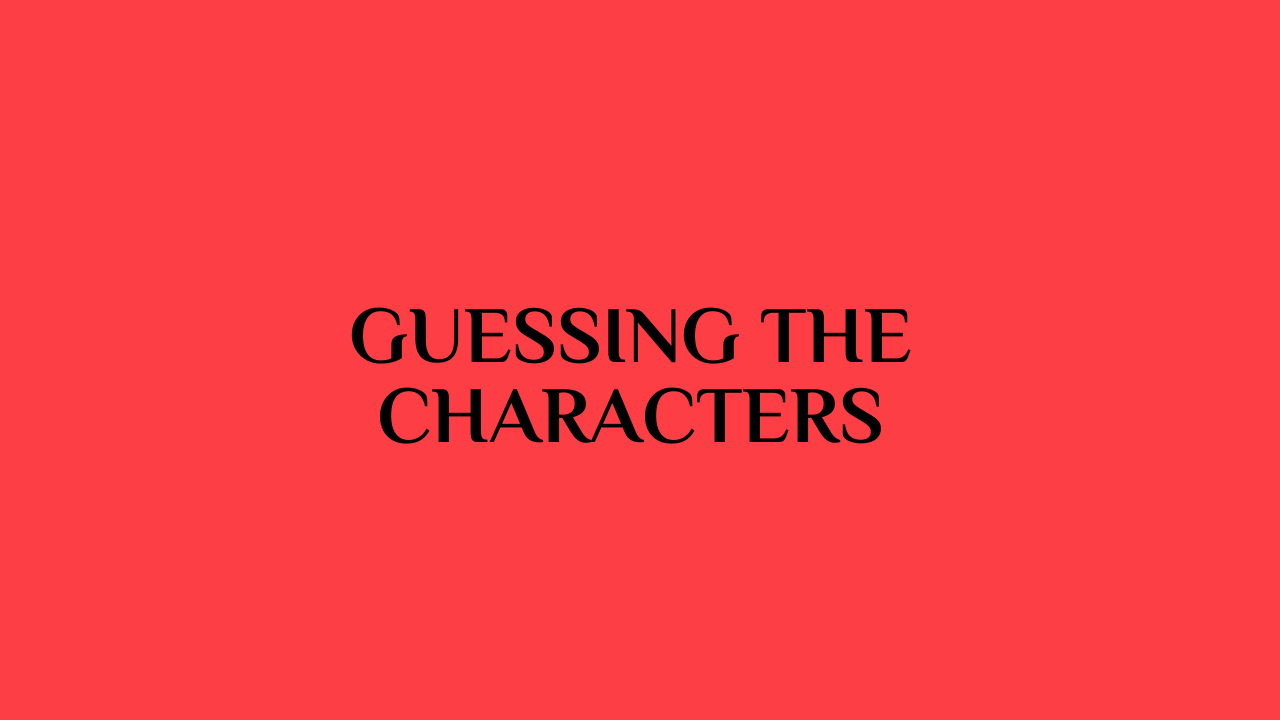 guessing the characters
